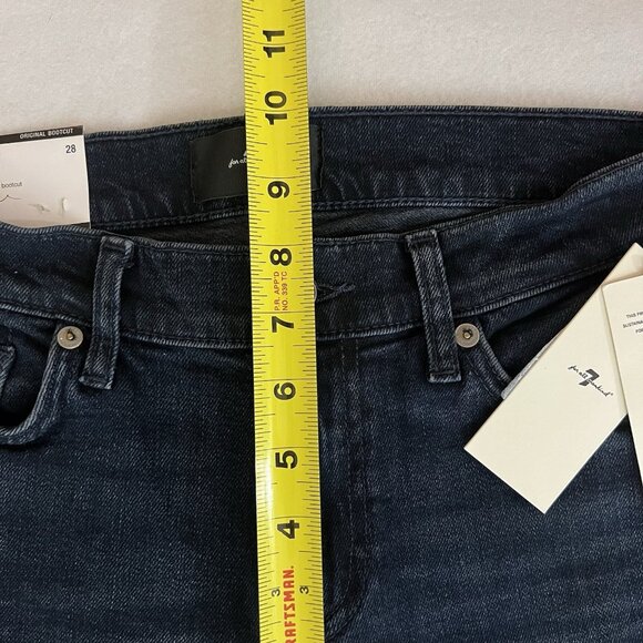 7 for all Mankind Women's Distressed Boot Cut Blue Denim Jeans Sz 28 NWT $228.00 - Picture 13 of 15